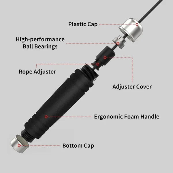 VeltrixFit - Tangle-free Adjustable Speed Jumping Rope