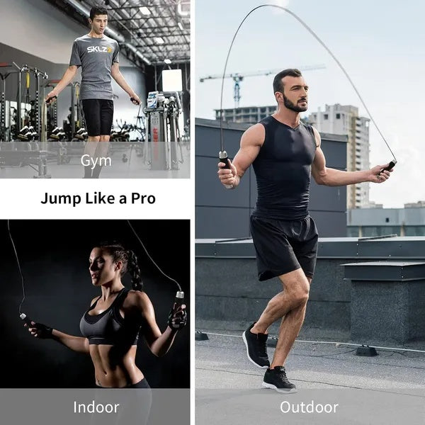 VeltrixFit - Tangle-free Adjustable Speed Jumping Rope